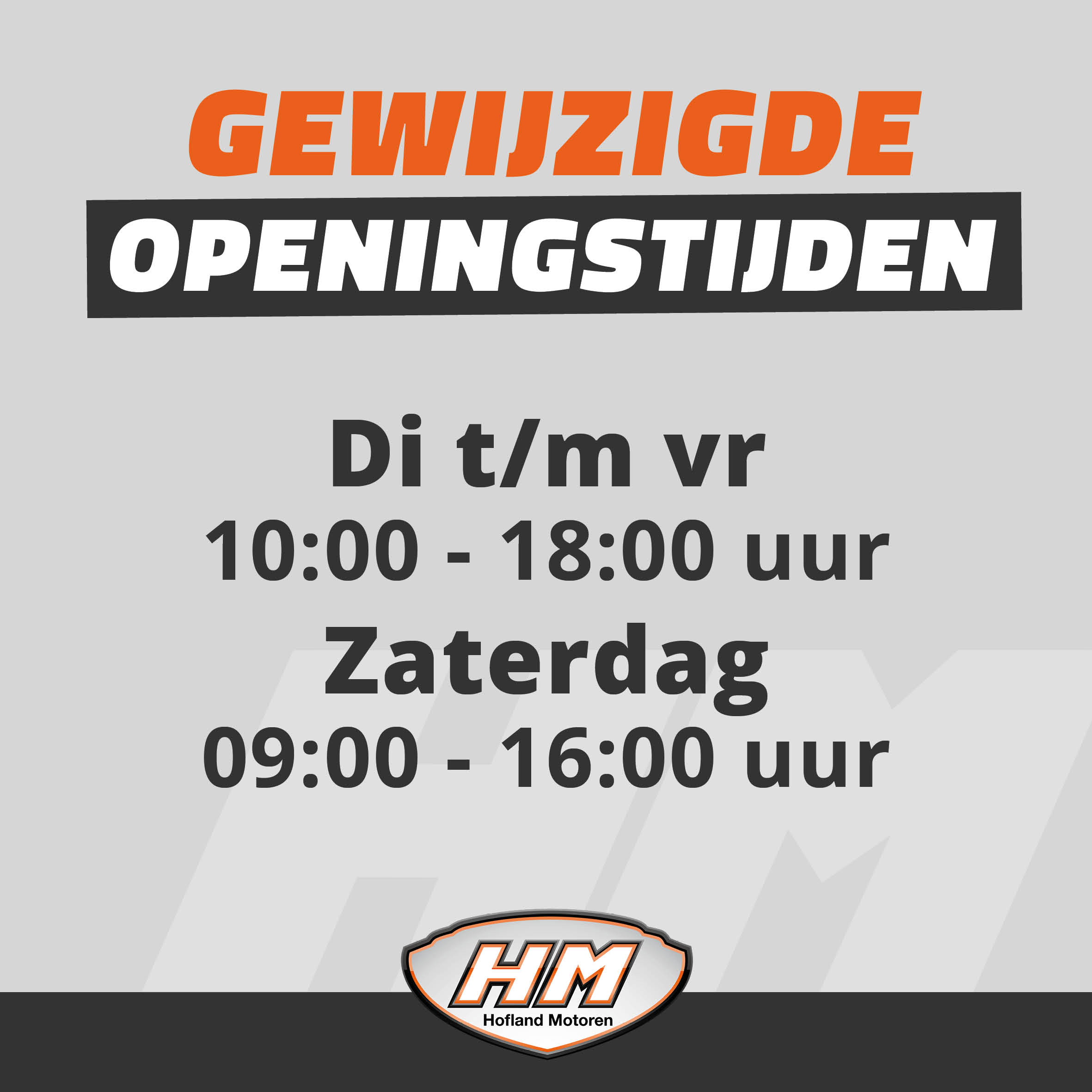 Nieuwe openingstijden vanaf 1 september 2025