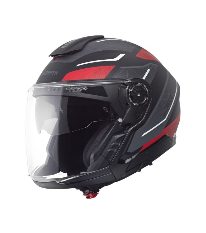 Motorhelm Schuberth, J2 Sigma Grey zwart - rood
