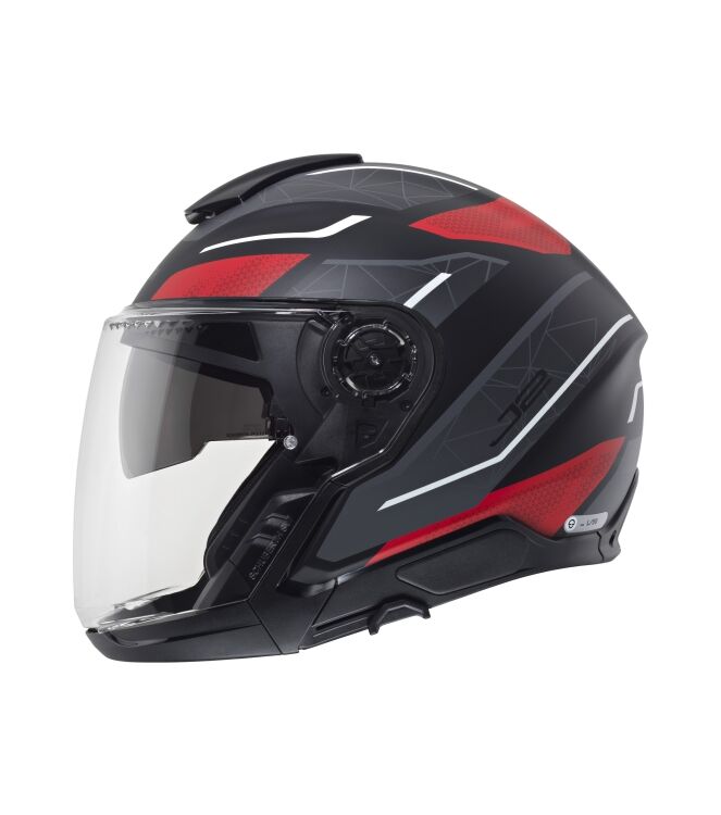 Motorhelm Schuberth, J2 Sigma Grey zwart - rood