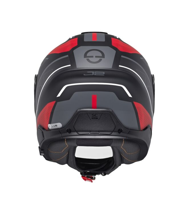 Motorhelm Schuberth, J2 Sigma Grey zwart - rood