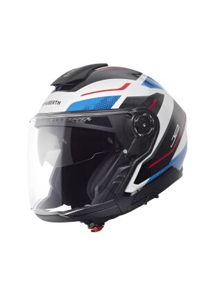 Motorhelm Schuberth, J2 Sigma Grey wit/blauw