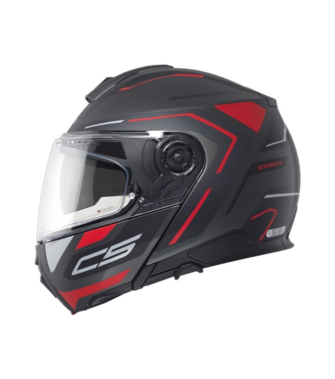 Schuberth C5 Omega zwart/rood