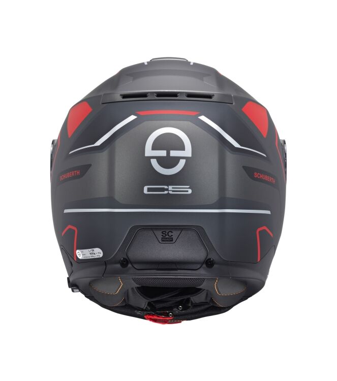 Schuberth C5 Omega zwart/rood