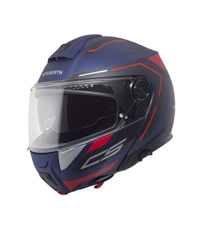 Schuberth C5 Omega blauw - rood