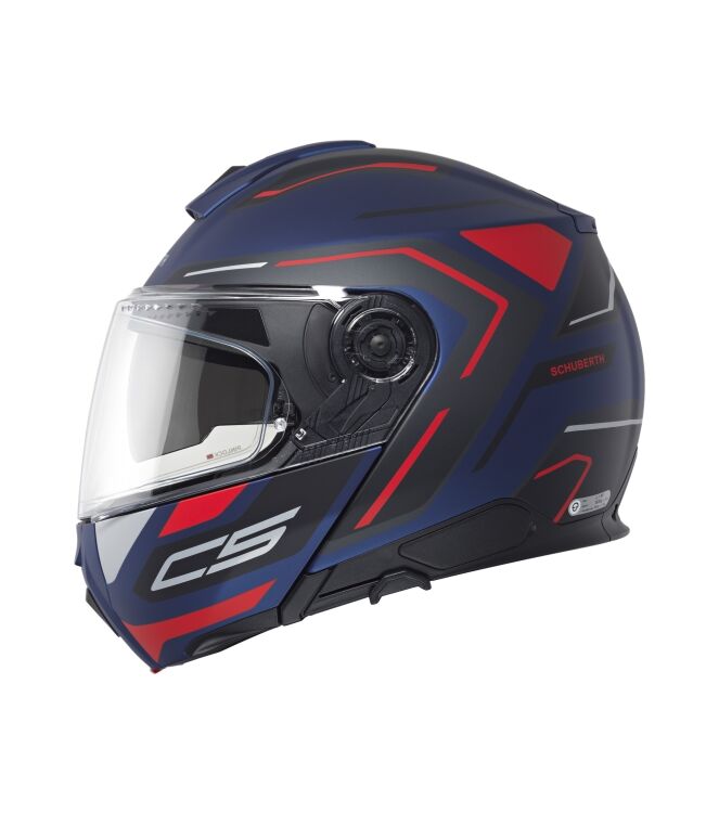 Schuberth C5 Omega blauw - rood