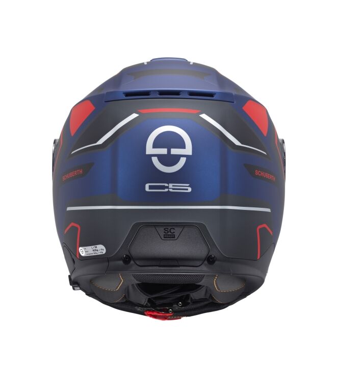 Schuberth C5 Omega blauw - rood
