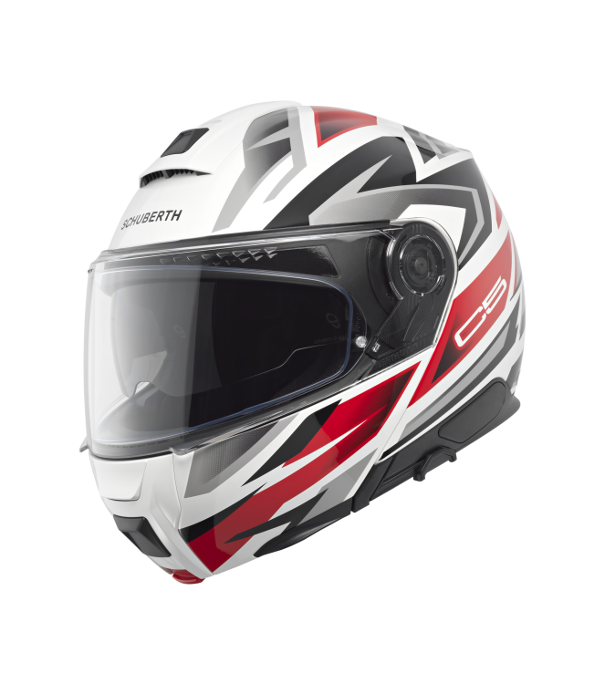 Motorhelm Schuberth, C5 Zenith black wit - rood