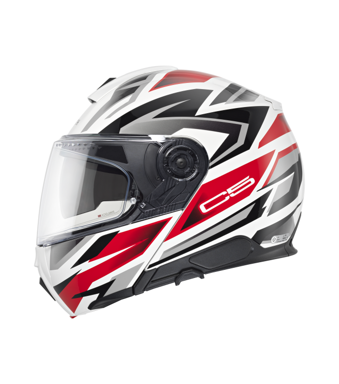 Motorhelm Schuberth, C5 Zenith black wit - rood