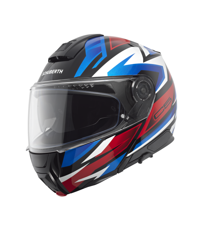 Motorhelm Schuberth, C5 Zenith black blauw/rood