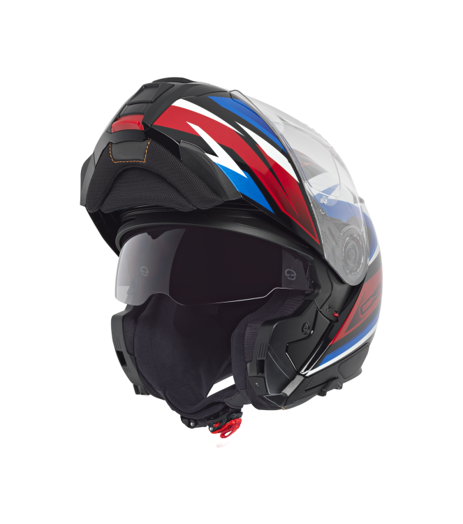 Motorhelm Schuberth, C5 Zenith black blauw/rood