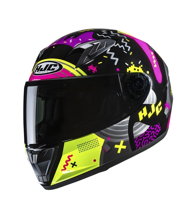 Motorhelm HJC, Y10 Mika zwart/rood