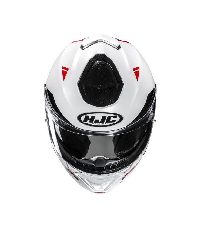 Motorhelm HJC, i91 Tricus wit - rood