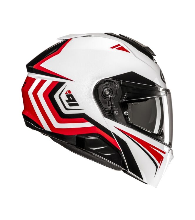 Motorhelm HJC, i91 Tricus wit - rood