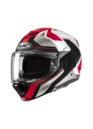 HJC F100 Bios Systeemhelm wit/rood