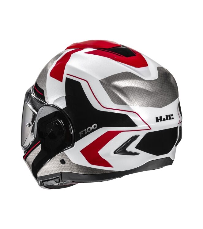 HJC F100 Bios Systeemhelm wit/rood