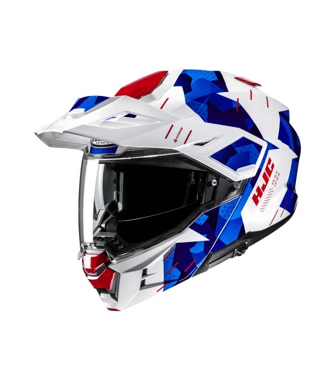 HJC i80 Roki Systeemhelm wit - blauw