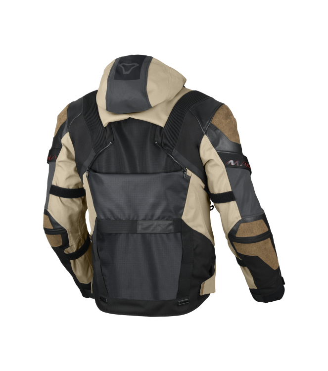 Macna Tryton Motorjas taupe - zwart