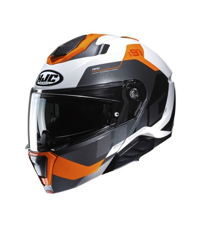 HJC i91 Carst wit - oranje