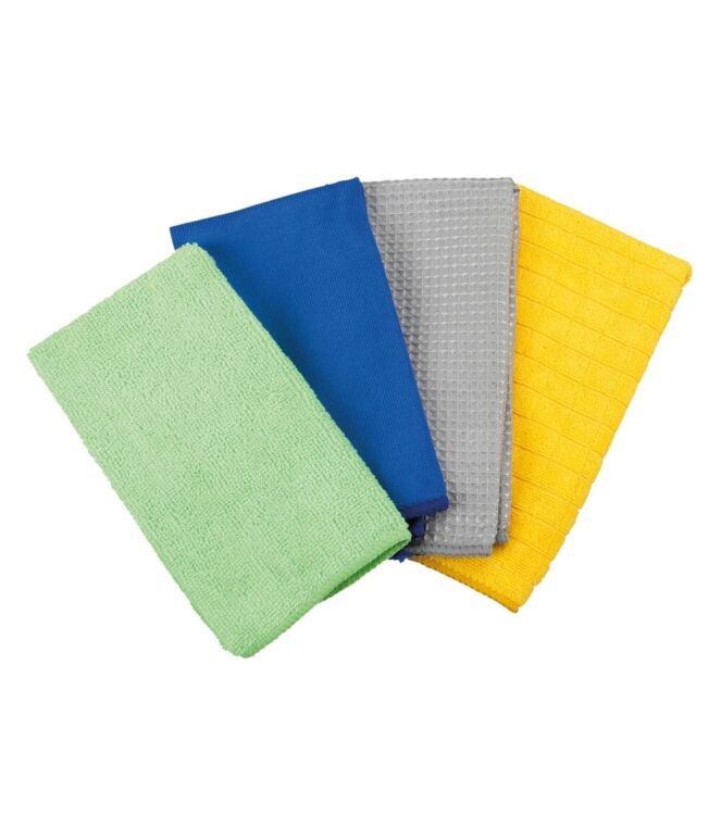 Set van 4 microvezeldoeken