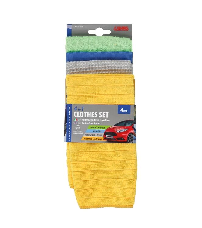 Set van 4 microvezeldoeken