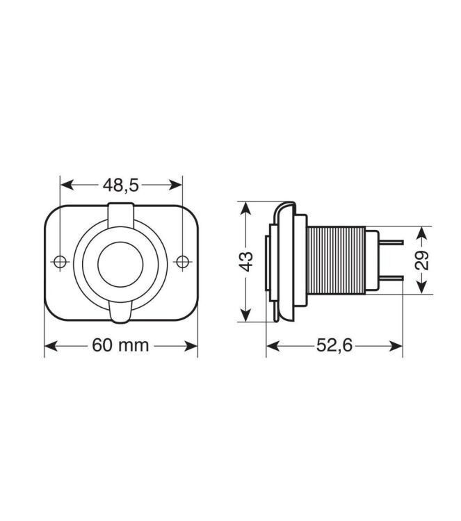 Inbouw USB-A & USB-C poort 12/24v 3000ma