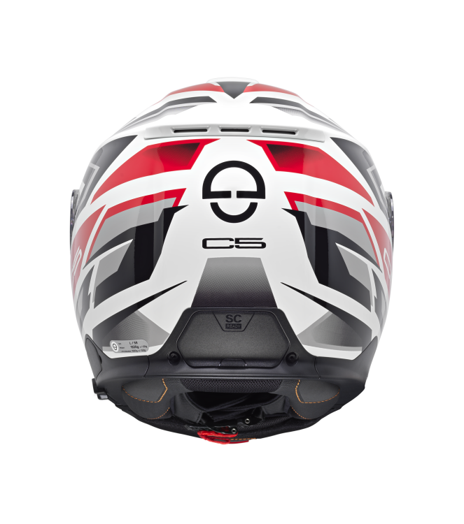 Motorhelm Schuberth, C5 Zenith black wit - rood