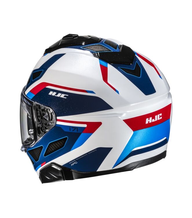 HJC i71 Zest Motorhelm wit/blauw/rood