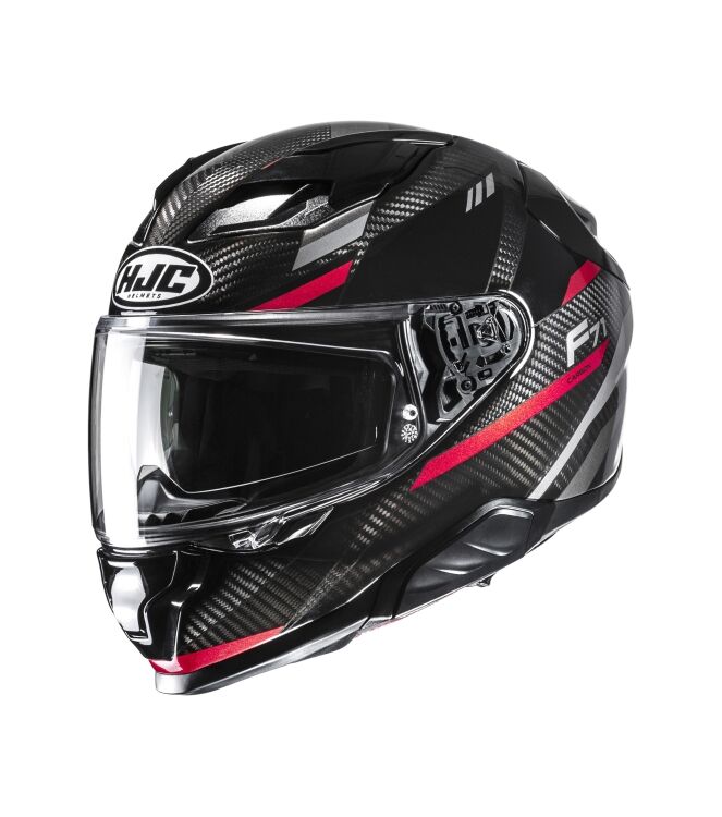 HJC F71 Carbon Esira Motorhelm zwart/rood