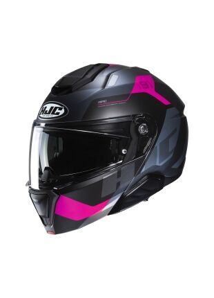 HJC i91 Carst grijs - roze