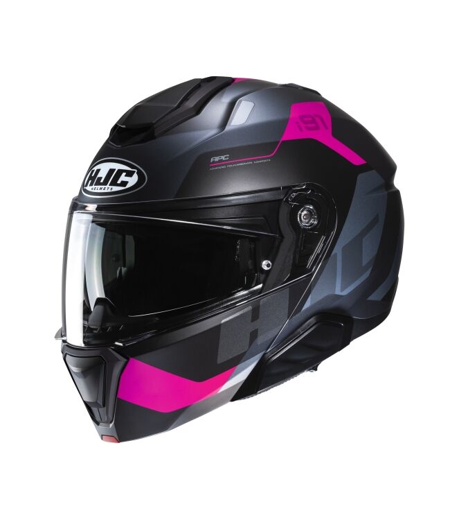 HJC i91 Carst grijs - roze