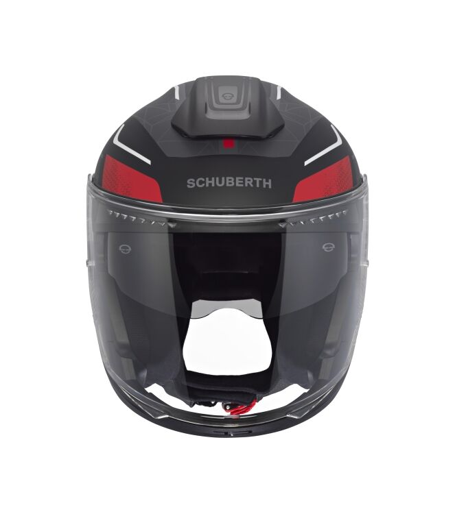 Motorhelm Schuberth, J2 Sigma Grey zwart - rood