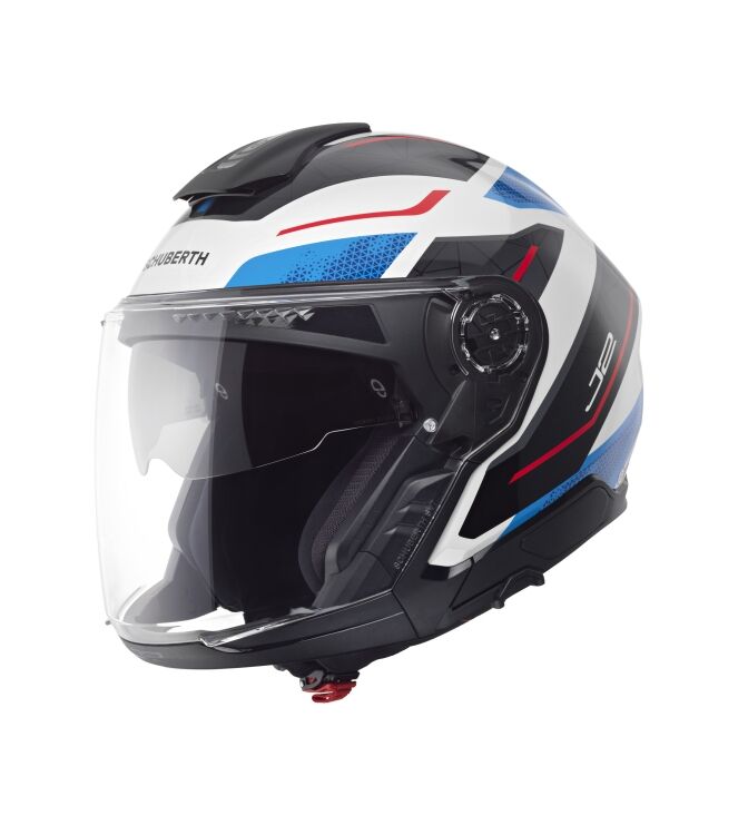 Motorhelm Schuberth, J2 Sigma Grey wit/blauw