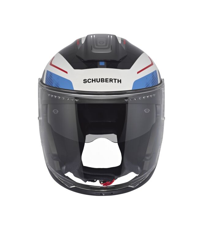Motorhelm Schuberth, J2 Sigma Grey wit/blauw