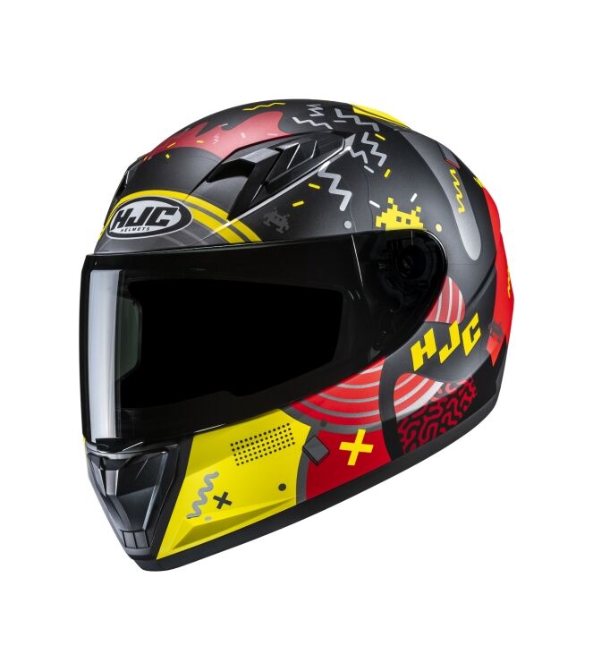 Motorhelm HJC, Y10 Mika zwart/rood