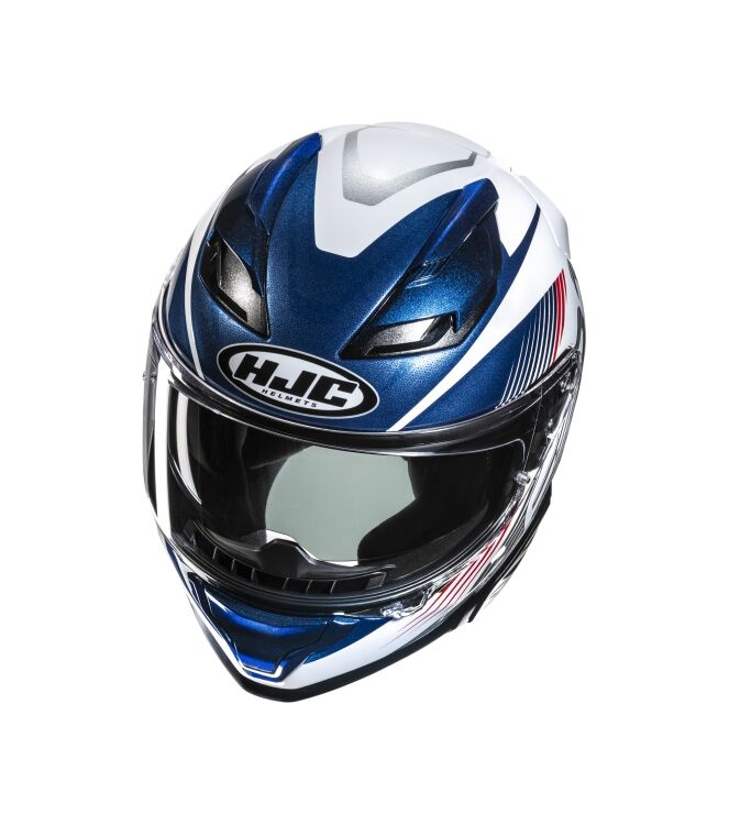 HJC F71 Catos Motorhelm wit - rood