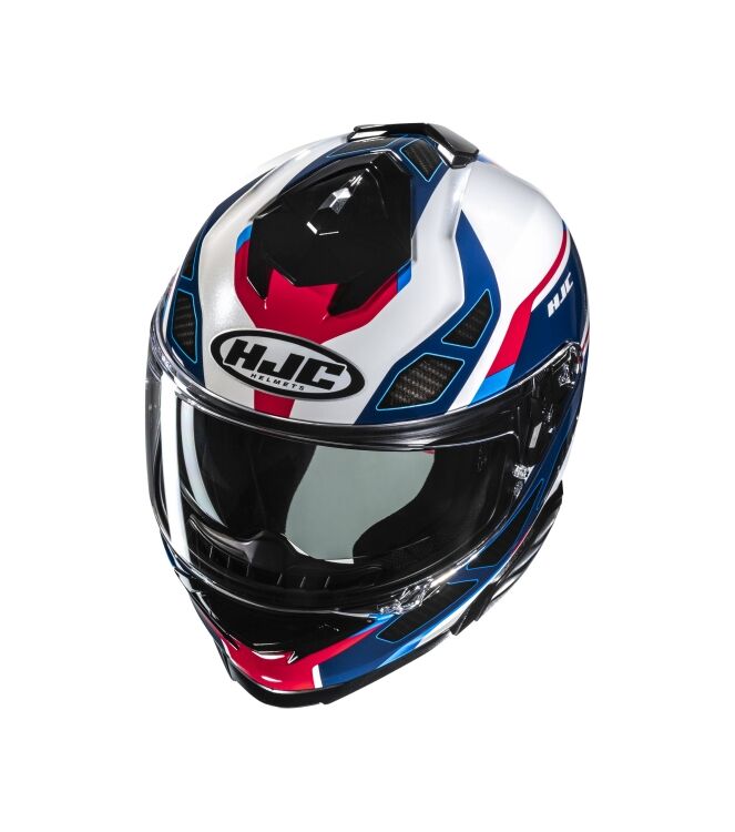 HJC i71 Zest Motorhelm wit/blauw/rood