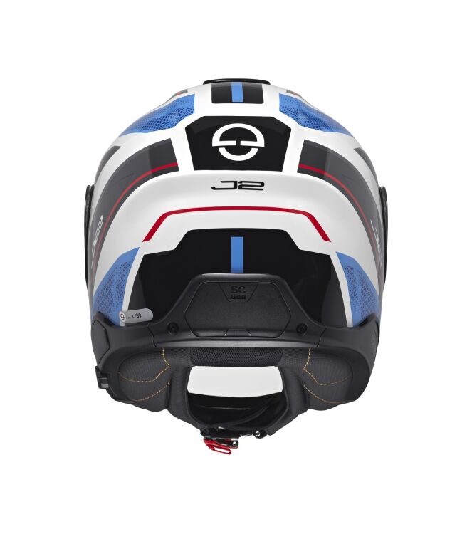 Motorhelm Schuberth, J2 Sigma Grey wit/blauw