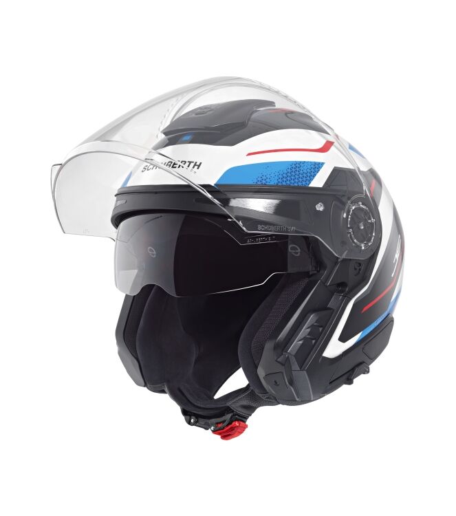 Motorhelm Schuberth, J2 Sigma Grey wit/blauw