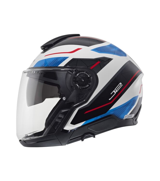 Motorhelm Schuberth, J2 Sigma Grey wit/blauw