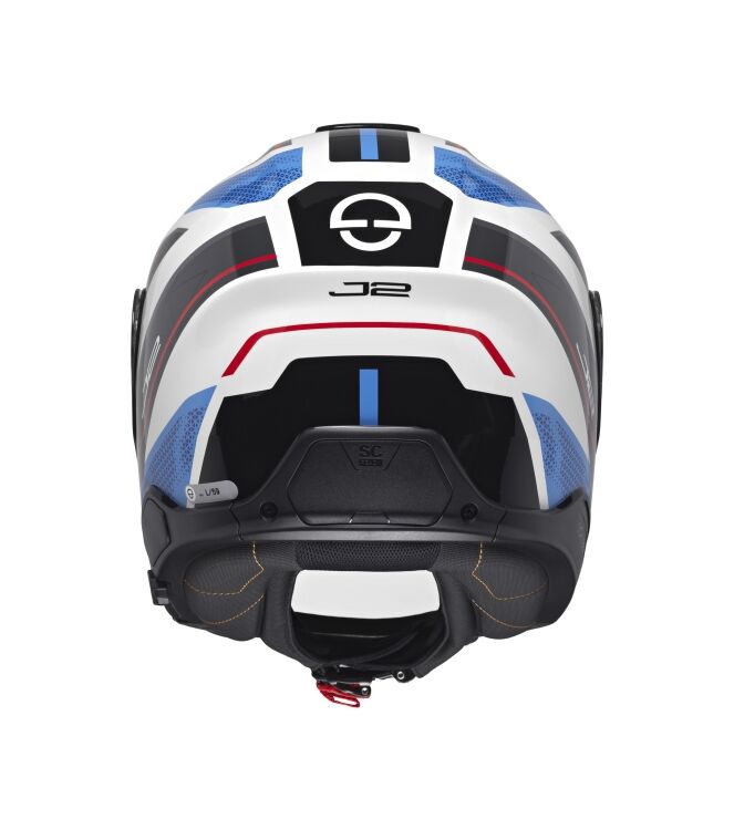 Motorhelm Schuberth, J2 Sigma Grey wit/blauw