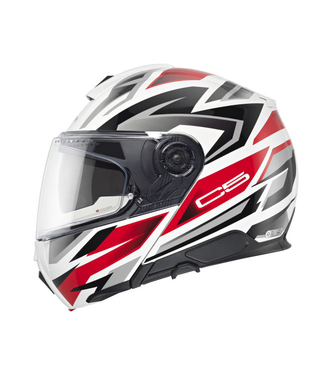 Motorhelm Schuberth, C5 Zenith black wit - rood