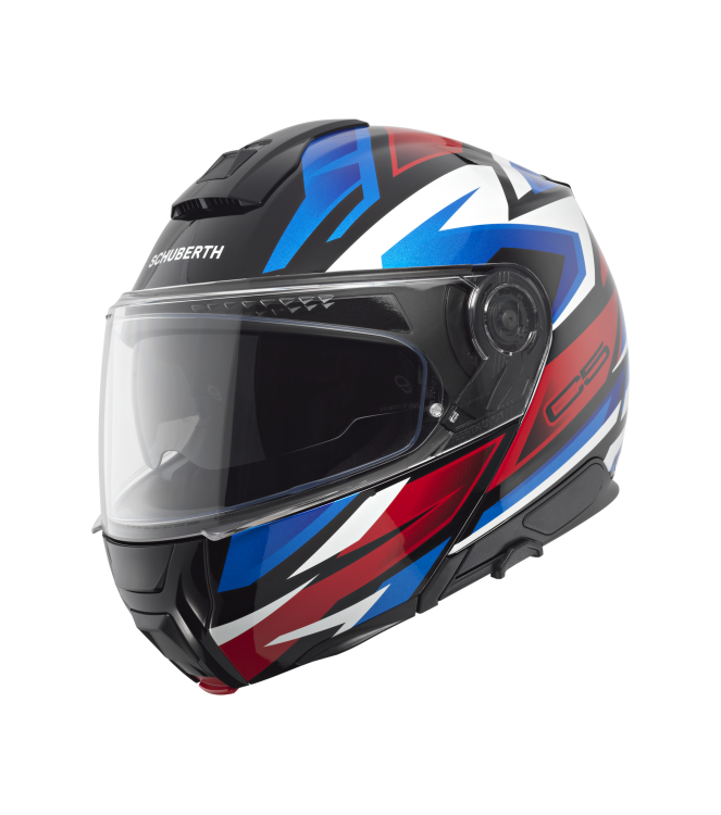 Motorhelm Schuberth, C5 Zenith black blauw/rood