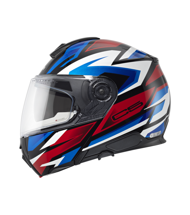Motorhelm Schuberth, C5 Zenith black blauw/rood