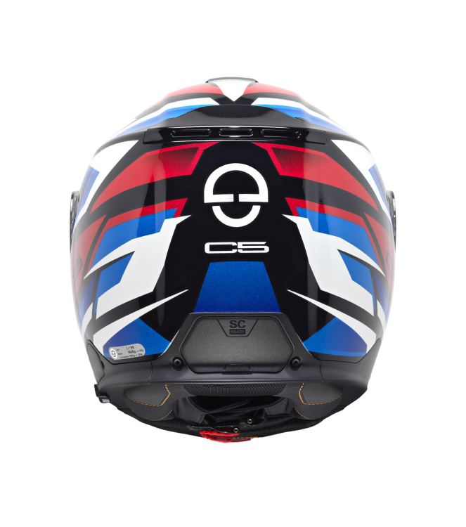 Motorhelm Schuberth, C5 Zenith black blauw/rood
