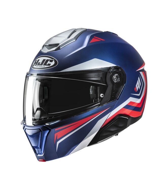 Motorhelm HJC, i91 Tricus blauw - rood