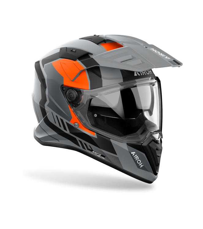 Motorhelm Airoh, Bandit Horn White gloss grijs - o