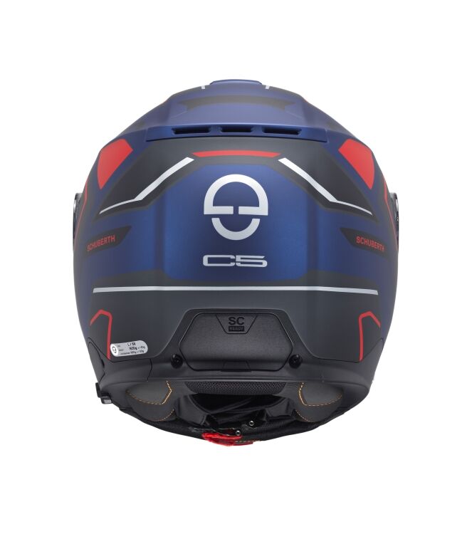Schuberth C5 Omega blauw - rood